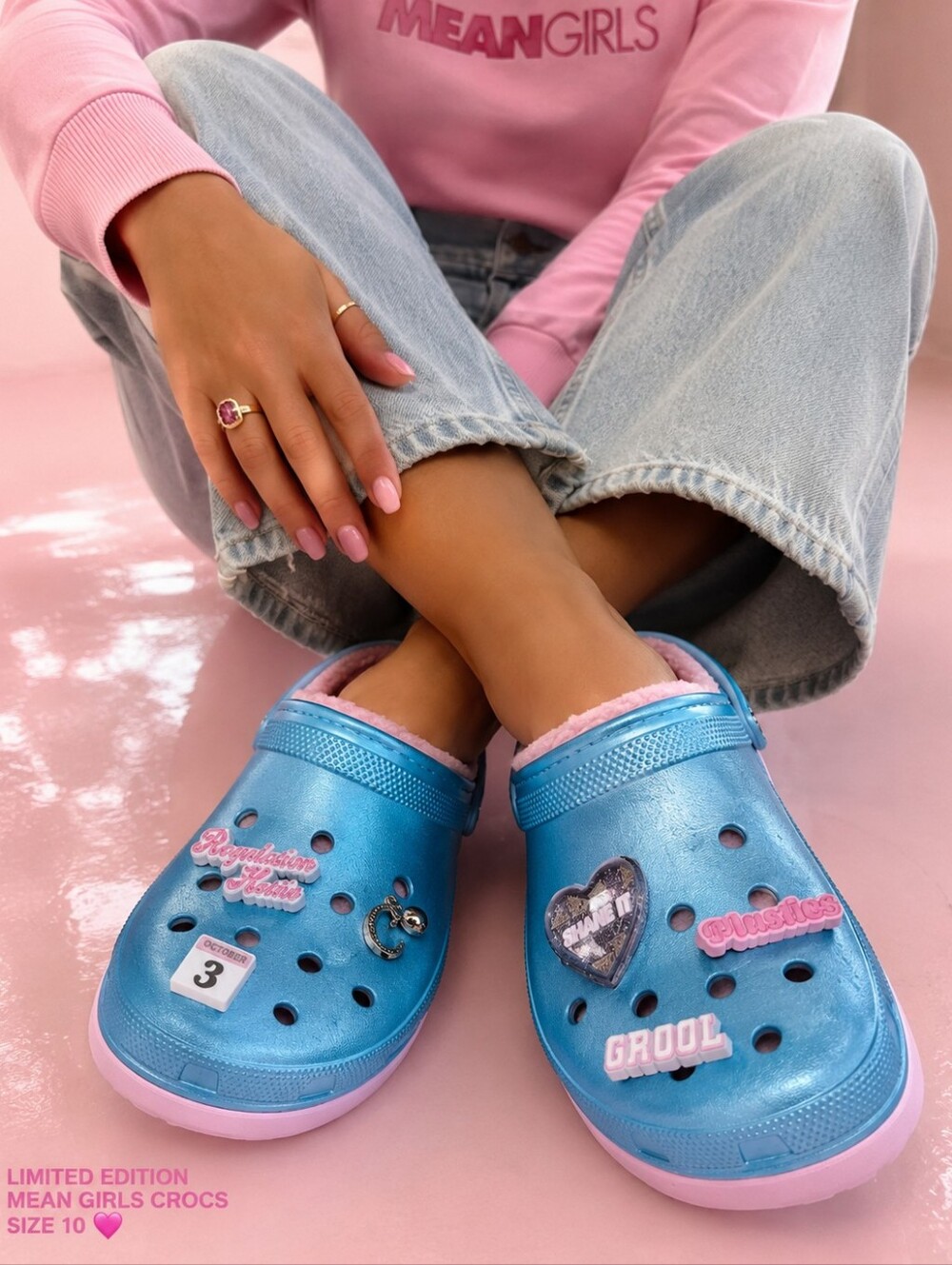 Crocs x Mean Girls Limited Edition Platform Lined Clogs Women's Size 10 NWT
